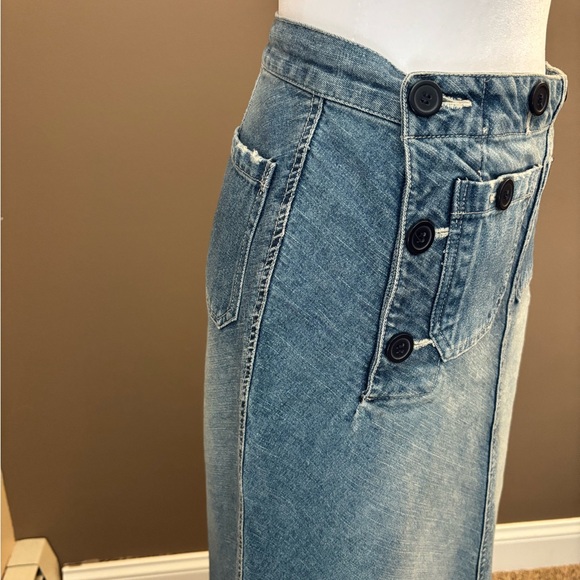 Jeanology Vintage High-Waisted Button Detail Denim Maxi Skirt - Picture 5 of 8